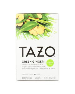 Tazo Tea Green Tea - Ginger - Case of 6 - 20 BAG