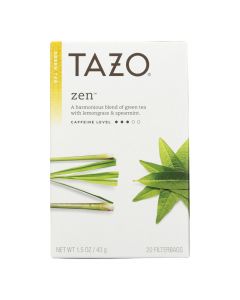 Tazo Tea Green Tea - Zen - Case of 6 - 20 BAG