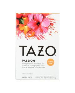 Tazo Tea Herbal Tea - Passion - Case of 6 - 20 BAG