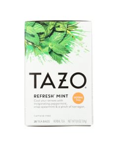 Tazo Tea Herbal Tea - Refreshing Mint - Case of 6 - 20 BAG
