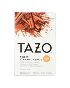 Tazo Tea Herbal Tea - Sweet Cinnamon Spice - Case of 6 - 20 BAG