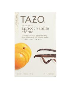 Tazo Tea White Tea - Vanilla Apricot - Case of 6 - 20 BAG