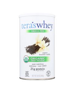 Teras Whey Protein Powder - Whey - Organic - Bourbon Vanilla - 12 oz