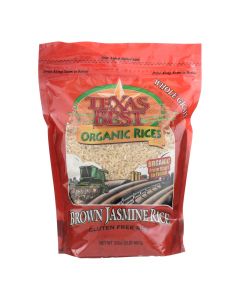 Texas Best Organics Rice - Organic - Jasmine Brown - 32 oz - case of 6
