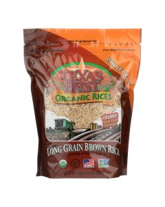 Texas Best Organics Rice - Organic - Long Grain Brown - 32 oz - case of 6