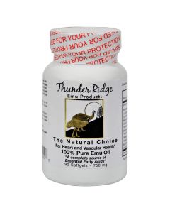 Thunder Ridge 100% Pure Emu Oil - 750 mg - 90 Softgels