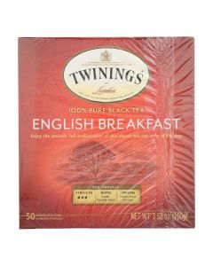 Twinings Tea Breakfast Tea - English - Case of 6 - 50 Bags