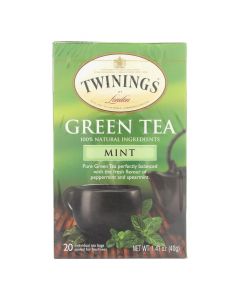 Twinings Tea Green Tea - Mint - Case of 6 - 20 Bags