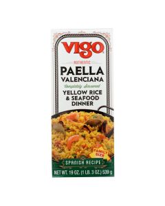 Vigo Yellow Rice and Seafood Dinner - Paella Valenciana - Case of 6 - 19 oz.