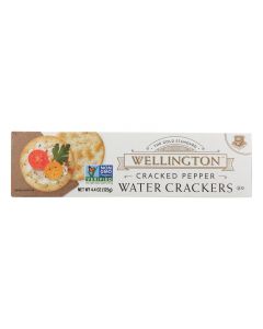 Wellington Cracked Pepper - Water Cracker - Case of 12 - 4.25 oz.