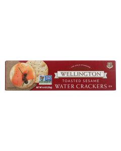 Wellington Toasted Sesame - Water Cracker - Case of 12 - 4.4 oz.
