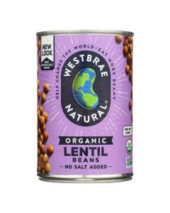 Westbrae Foods Organic Lentils Beans - Case of 12 - 15 oz.