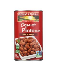 Westbrae Natural Pinto Beans - Organic - Case of 12 - 25 oz.