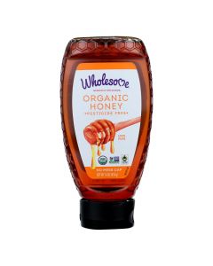 Wholesome Sweeteners Honey - Organic - Amber - Squeeze Bottle - 16 oz - case of 6