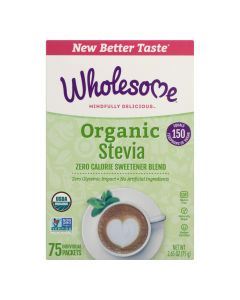 Wholesome Sweeteners Stevia - Organic - 75 count - case of 6
