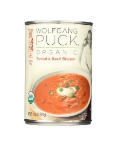 Wolfgang Puck Organic Classic Tomato Basil Bisque - Case of 12 - 14.5 oz.
