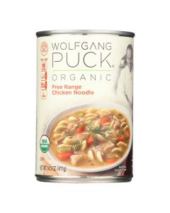 Wolfgang Puck Organic Free Range Chicken Noodle Soup - Case of 12 - 14.5 oz.