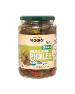 Woodstock Organic Bread and Butter Pickles - Case of 6 - 24 OZ
