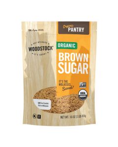 Woodstock Organic Brown Sugar - Case of 12 - 16 OZ