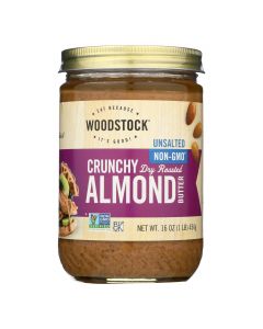 Woodstock Unsalted Non-GMO Crunchy Dry Roasted Almond Butter - 1 Each 1 - 16 OZ
