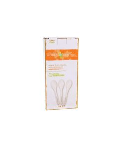 World Centric Cornstarch Compostable Spoon - Case of 12 - 24 Count