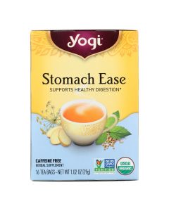 Yogi Organic Stomach Ease Herbal Tea - 16 Tea Bags - Case of 6