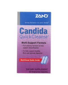 Zand Candida Quick Cleanse Multi-Support Formula - 60 Vegetarian Capsules